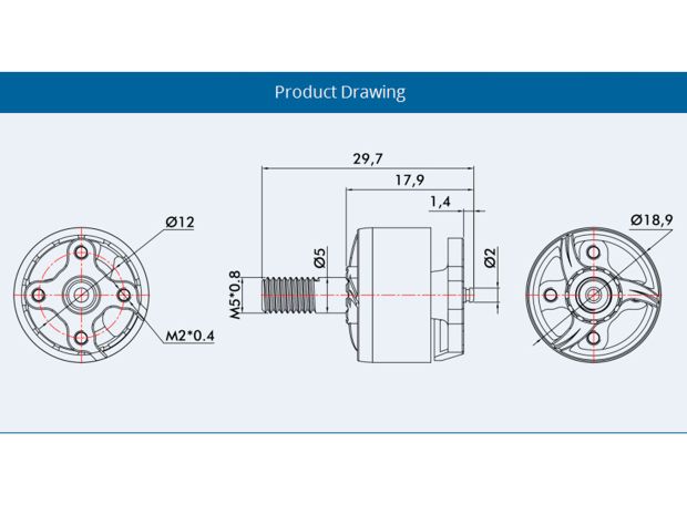Двигун безколекторний T-Motor F1507-3800kv, Світлина 6