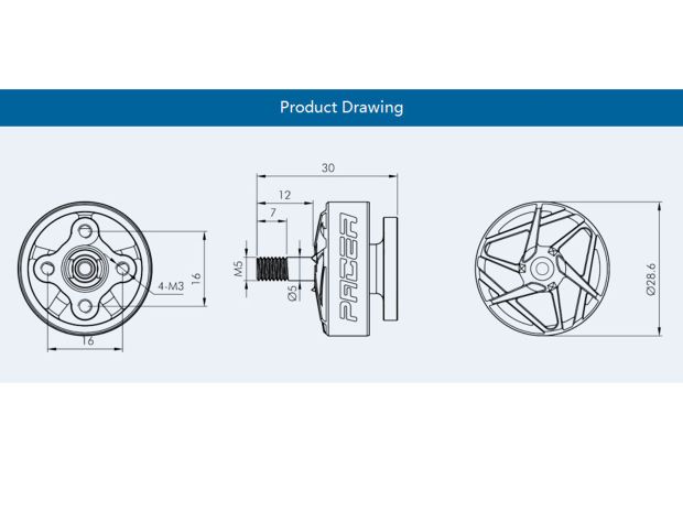 Двигун безколекторний T-Motor Pacer P2306-1950kv V3, Світлина 4