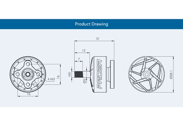 Двигун безколекторний T-Motor Pacer P2207-1750kv V3, Світлина 4