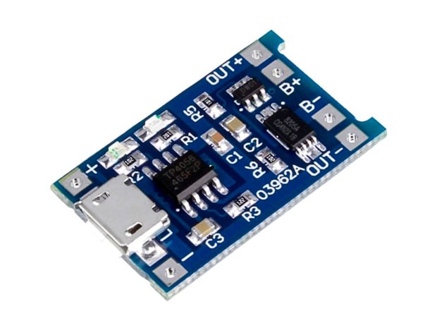 Контролер заряду TP4056 MicroUSB для 1S Li-Ion акумуляторів (з захистом), Світлина 1
