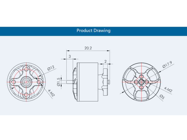Двигун безколекторний T-Motor F1408-II-3950kv, Фото 5