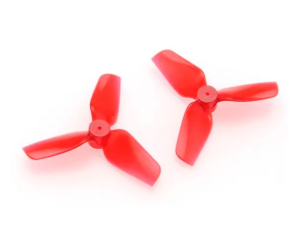 Комплект пропелерів HQProp 35мм-х3 червоні (вал 1.0мм), Фото 1