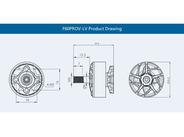 Двигун безколекторний T-Motor F60 PRO V-LV 2207.5-2020kv, Фото 4