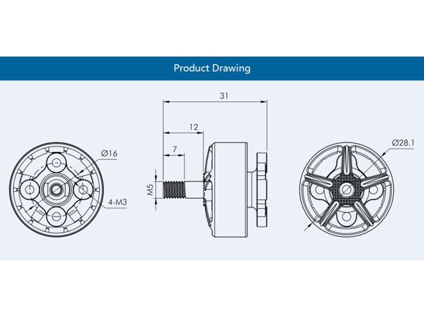 Двигун безколекторний T-Motor Pacer P2207-2550kv V2, Світлина 4