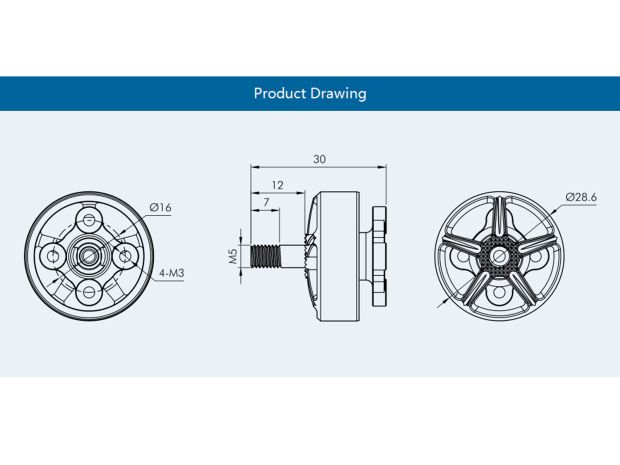 Двигун безколекторний T-Motor Pacer P2306-2550kv V2, Світлина 4