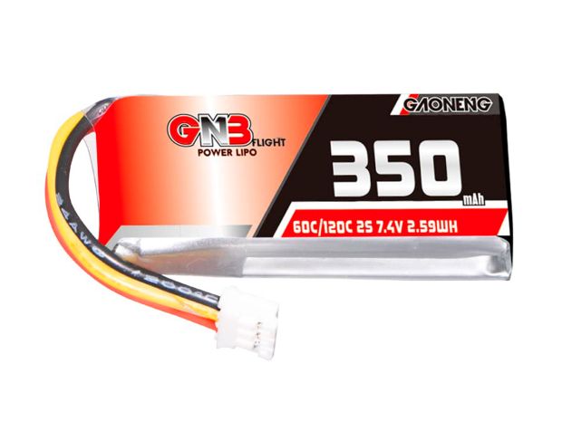 Акумулятор Gaoneng GNB 350mAh 2S 60C (PH2.0 3-pin), Світлина 1