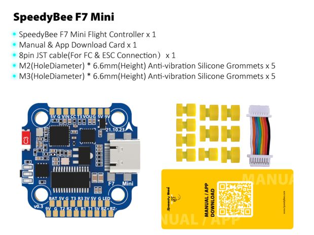 SpeedyBee F722 Mini (польотний контролер F7 + регулятор 4в1 35A), Світлина 6