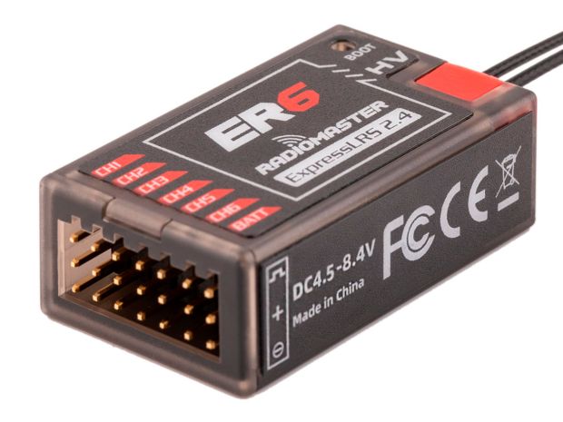 Приймач Radiomaster ER6 ELRS 6Ch (2.4GHz), Світлина 1