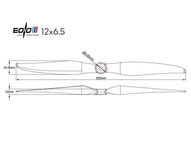 Пропелер SunnySky Eolo 12x6.5E, Світлина 3