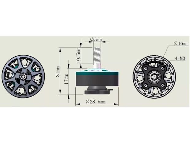 Двигун безколекторний DYS SF2306-2500kv, Світлина 5