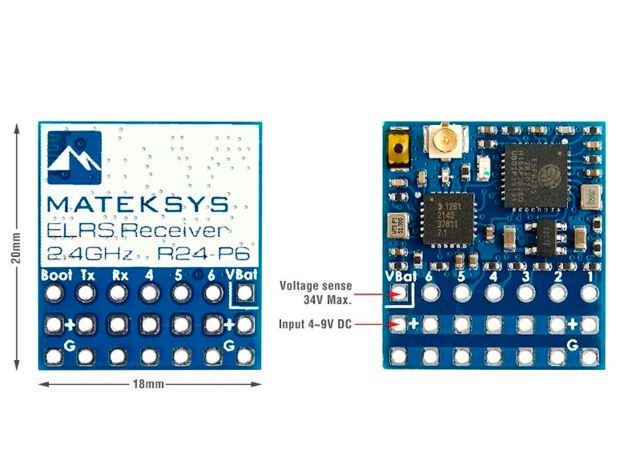 Приймач Matek R24-P6 PWM ELRS (2.4GHz), Світлина 3