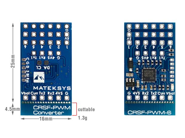 Перетворювач сигналу Matek CRSF-PWM-6, Світлина 2