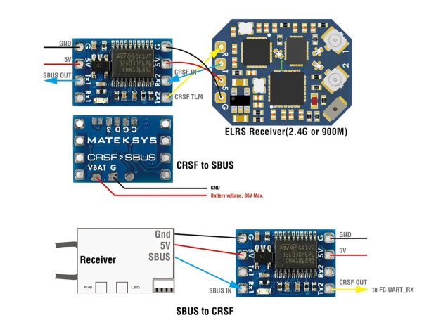 Перетворювач сигналу Matek ELRS CRSF-SBUS (2шт), Світлина 2