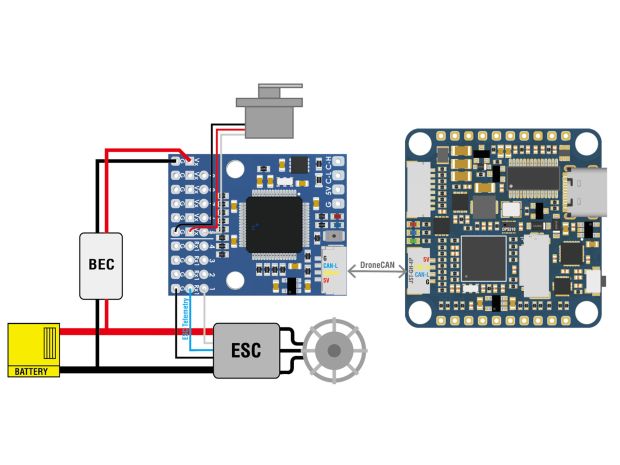 Адаптер Matek CAN-L4-PWM (AP_PERIPH DRONECAN в PWM), Світлина 3