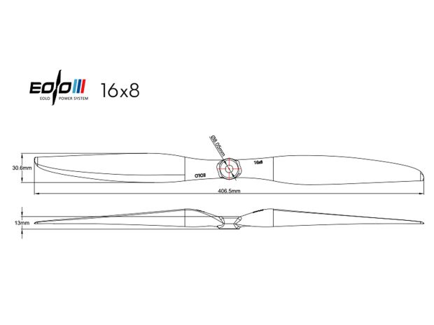 Пропелер SunnySky Eolo 16x8E, Фото 3