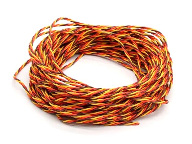 Сплетений дріт для сервомеханізмів 26AWG 1м (коричневий,червоний,оранжевий), Фото 1