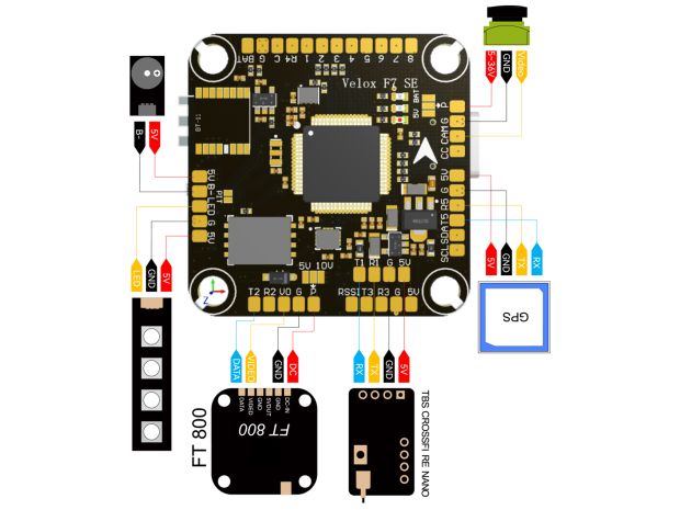 T-Motor Velox F722 SE (польотний контролер F7 + регулятор 4в1 V50A), Світлина 8