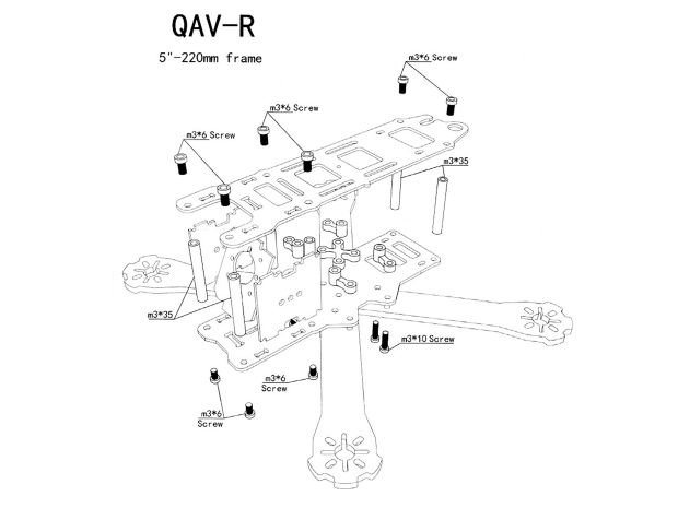 Набір гоночного квадрокоптера QAV-R 5