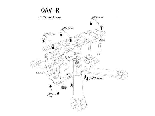 Рама для квадрокоптера QAV-R 5