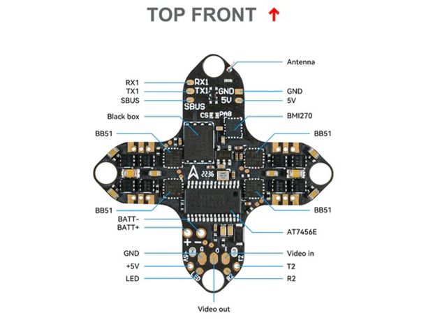 Польотний контролер BetaFPV F4 1S 5A AIO Classical (SPI Frsky), Світлина 4