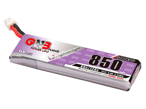 Акумулятор Gaoneng GNB HV PH2.0 850mAh 1S 60C (з дротом), Світлина 1