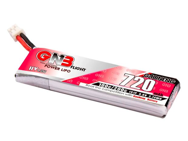 Акумулятор Gaoneng GNB HV PH2.0 720mAh 1S 100C (з дротом), Світлина 1