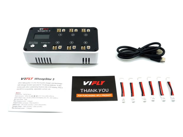 Зарядний пристрій ViFly WhoopStor V3 1S (PH2.0/BT2.0), Фото 3