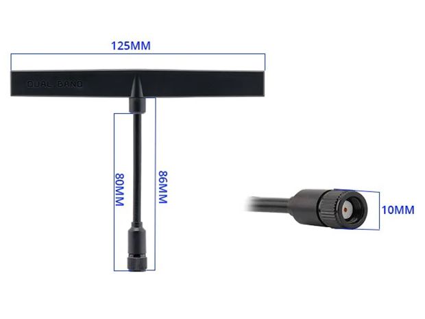 Антени Radiomaster Dual-Band T-Type (2.4GHz/900MHz) 2шт, Світлина 4