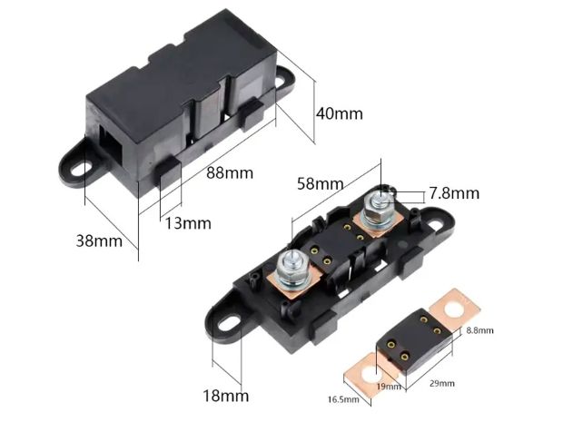 Запобіжник силовий ANM-H3 MEGA M8 200A (з корпусом), Світлина 6