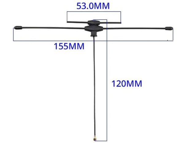 Антена Radiomaster Dual-Band T-Type UFL (2.4GHz/900MHz), Світлина 2