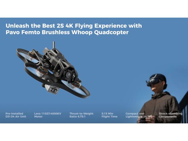 Квадрокоптер BetaFPV Pavo Femto з відеосистемою DJI O4 (ELRS 2.4ГГц), Фото 6