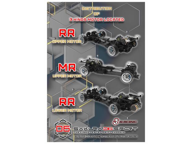 Комплект шасі для дрифту 3Racing Sakura D6 1/10 (KIT), Фото 6