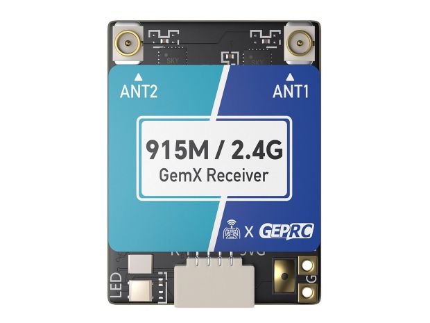 Приймач GEPRC Gemini Xrossband ELRS (2.4GHz/915MHz), Світлина 1