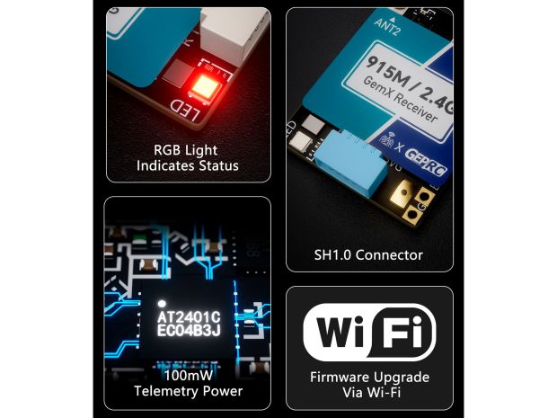 Приймач GEPRC Gemini Xrossband ELRS (2.4GHz/915MHz), Світлина 9