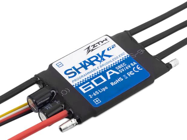 Регулятор швидкості ZTW Shark G2 60A з водяним охолодженням, Світлина 1