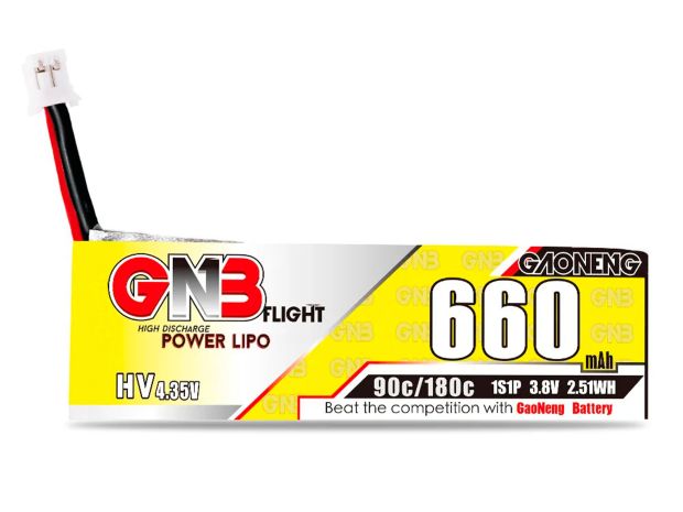 Акумулятор Gaoneng GNB HV PH2.0 660mAh 1S 90C (з дротом), Світлина 1