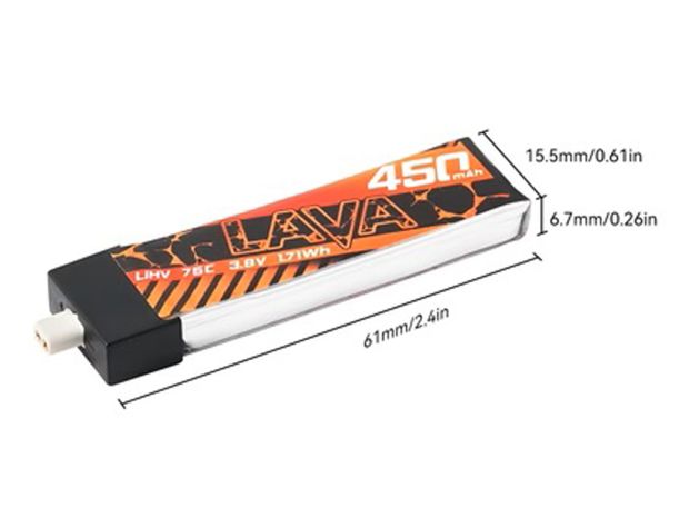 Акумулятор BetaFPV LAVA BT2.0 HV 450mAh 1S 75C, Світлина 3