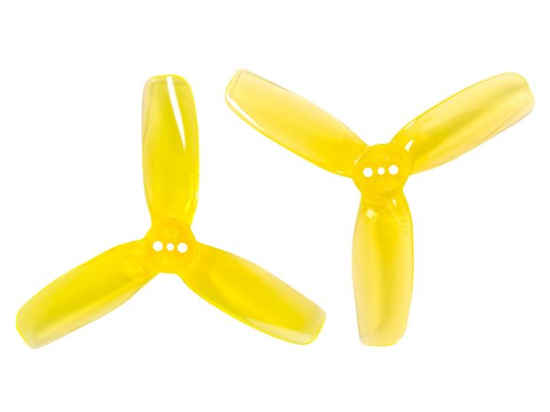 Комплект пропелерів Gemfan DYH 2828-3 Yellow (вал 1.5мм), Світлина 1