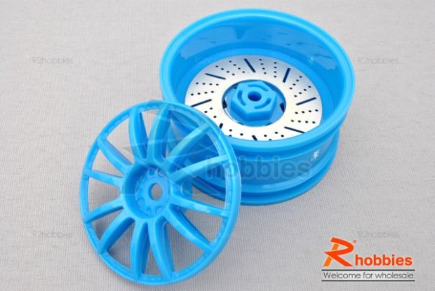 Комплект дисків коліс для шосейних автомоделей 1/10 (Сині), Фото 1