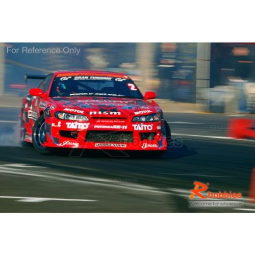 1/10 RC On-Road Car Nissan Silvia S15 PVC Transparent 180mm Body with Light Box, Rear Spoiler & Mask, Світлина 1