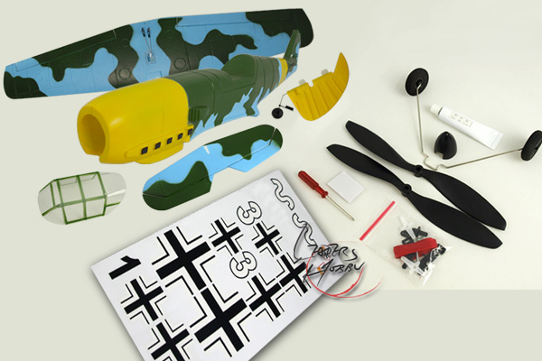 Авіамодель ME109 EPO RC Aircraft Fighter Foam Jet Blue Cam (світлина #3)