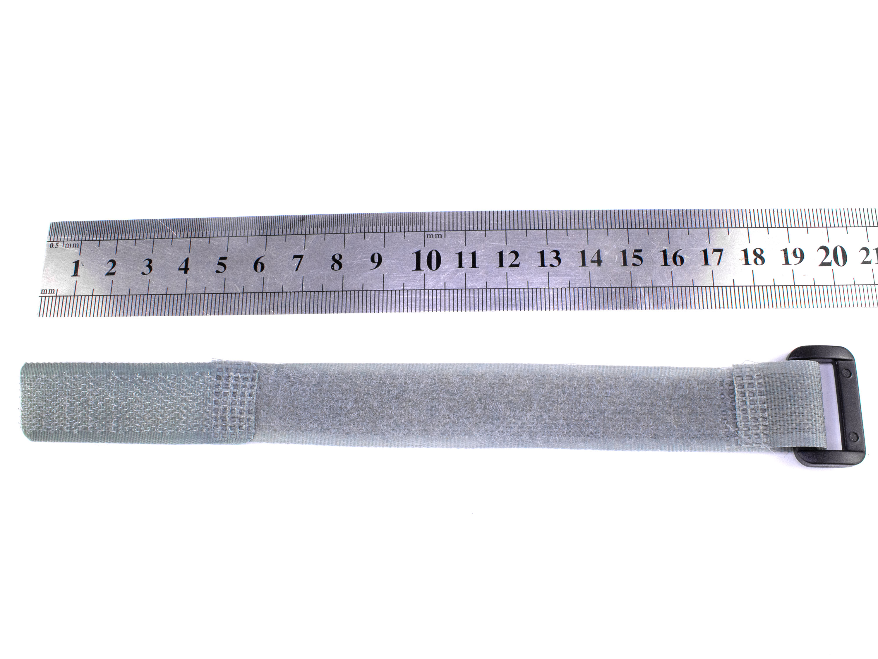 Ремінець (25см) для фіксації акумулятора на липучці (сірий), Світлина 2