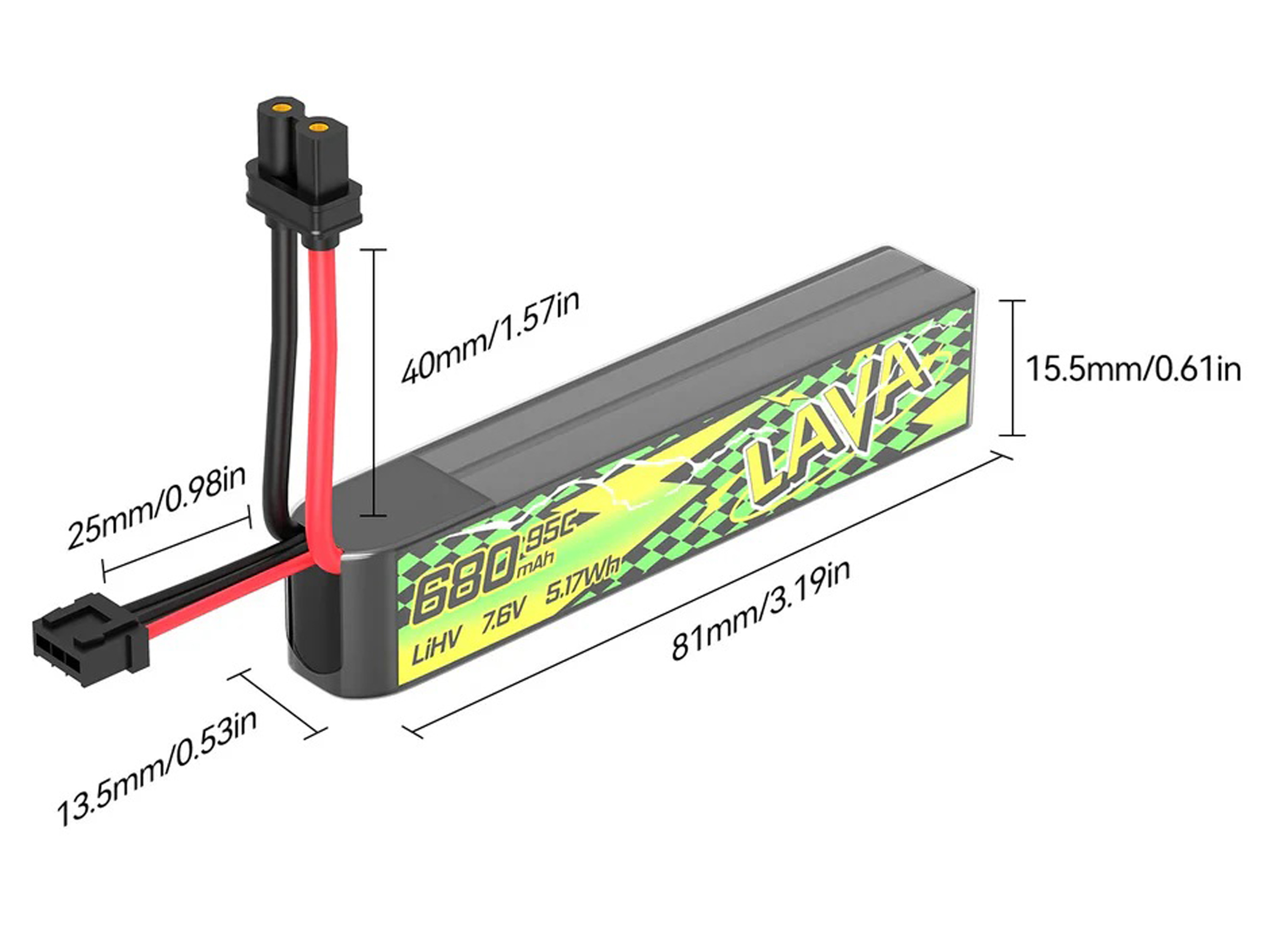 Акумулятор BetaFPV LAVA II HV 680mAh 2S 95C, Світлина 2