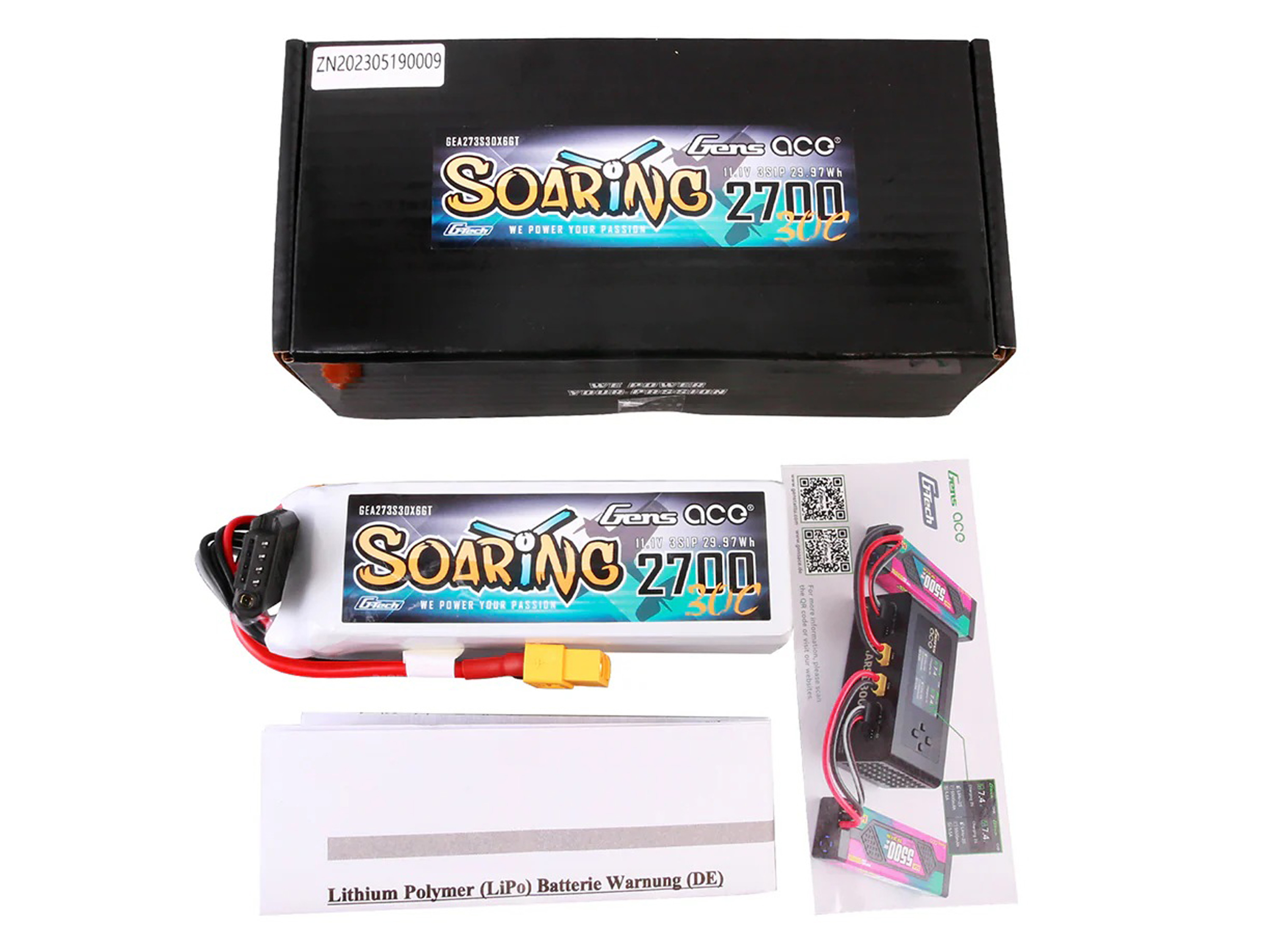 Акумулятор Gens Ace Soaring 2700mAh 3S 30C (G-Tech), Світлина 3