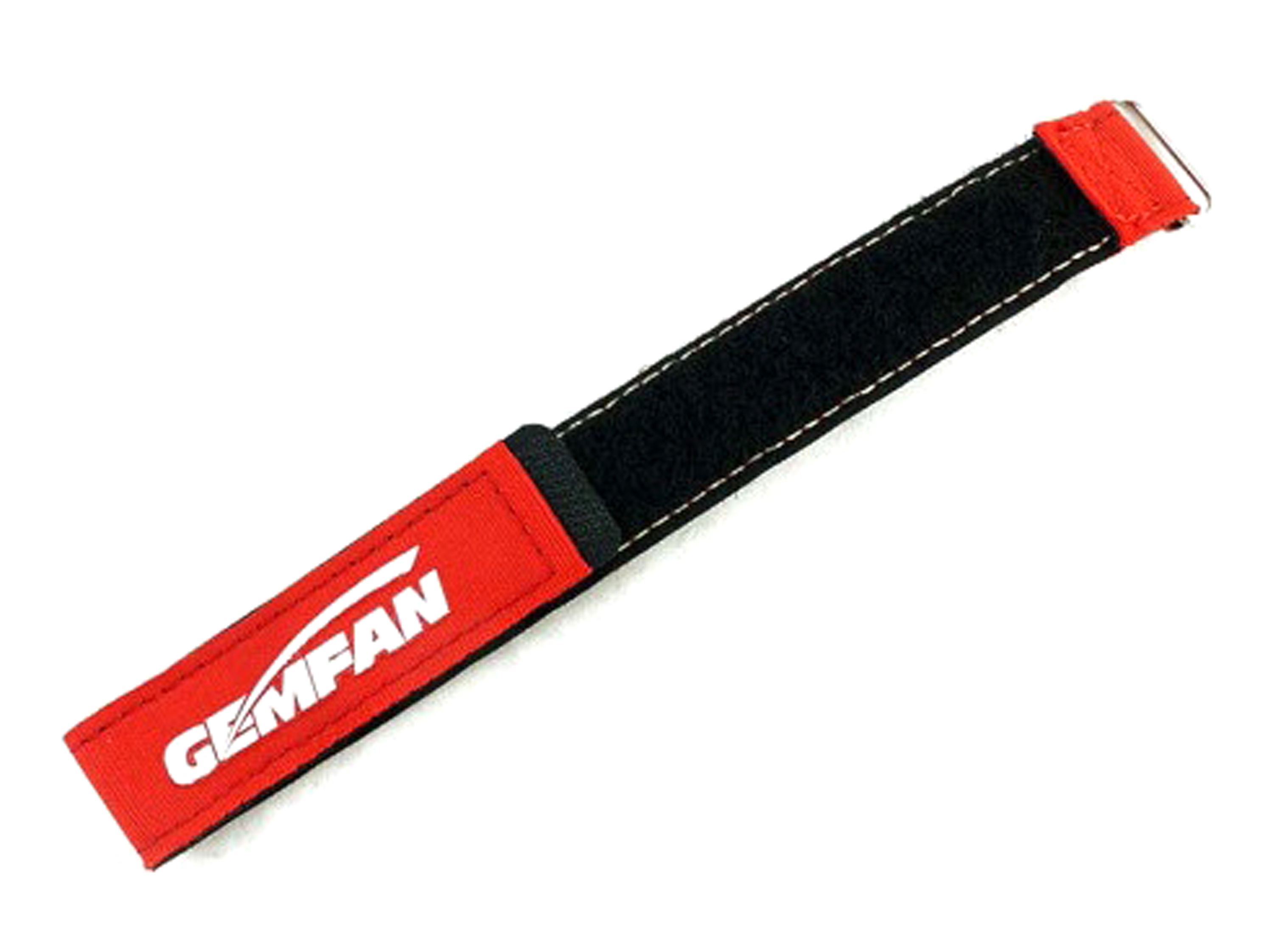 Ремінець Gemfan (25см) для фіксації акумулятора на липучці (червоний), Світлина 1