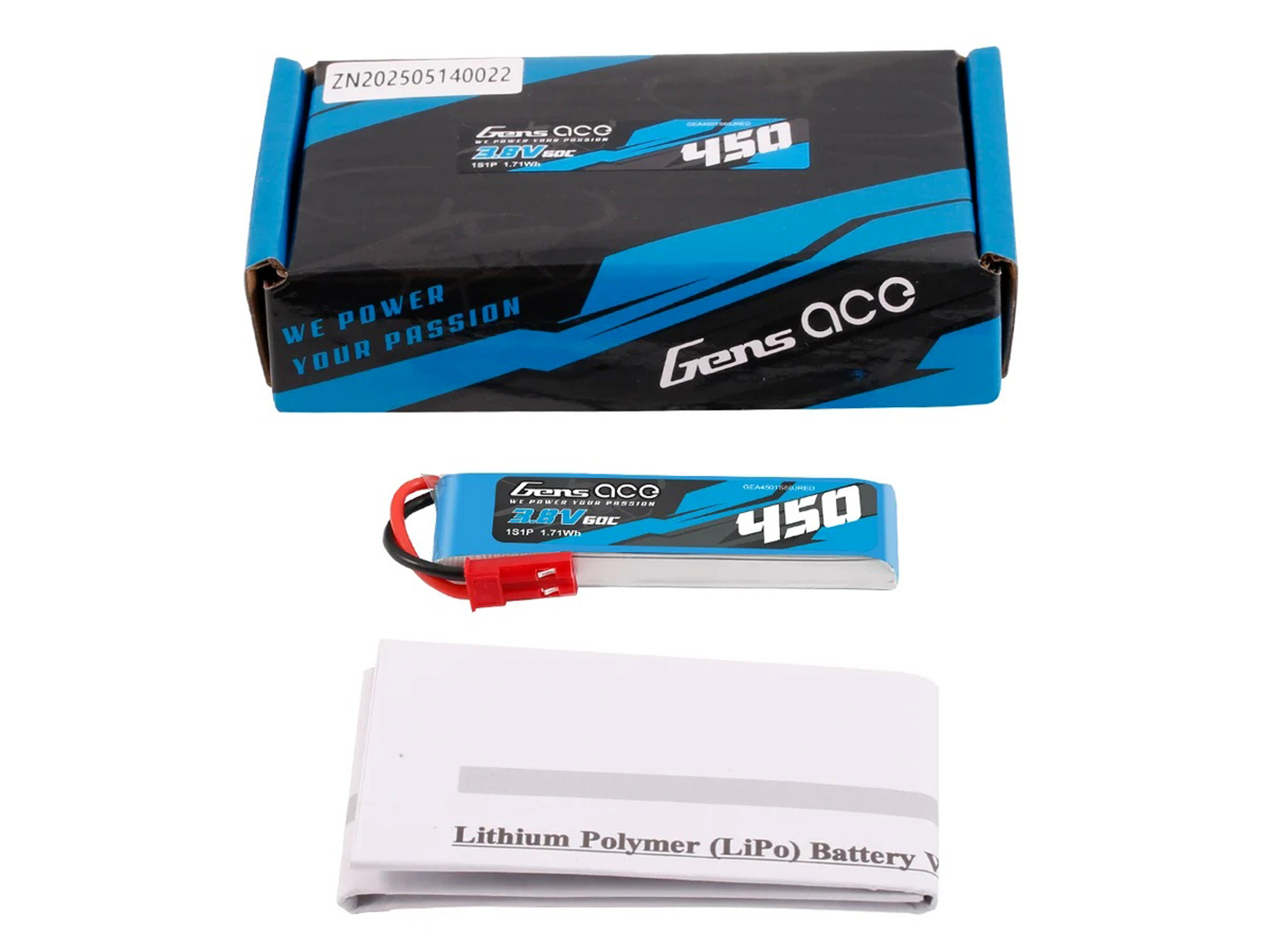 Акумулятор Gens Ace Classic HV 450mAh 1S 60C, Фото ware-image.php