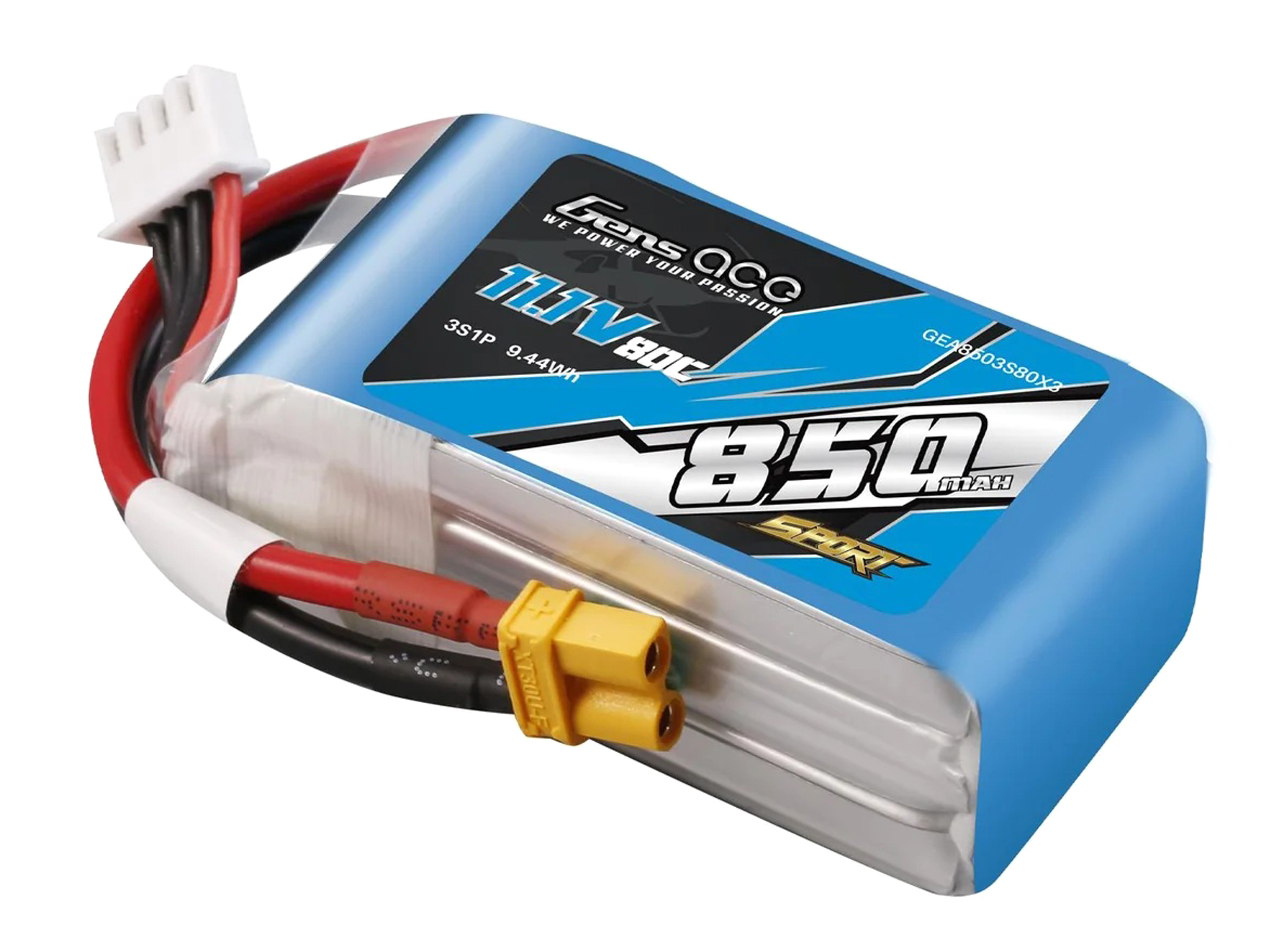 Акумулятор Gens Ace Sport 850mAh 3S 80C, Світлина ware-image.php