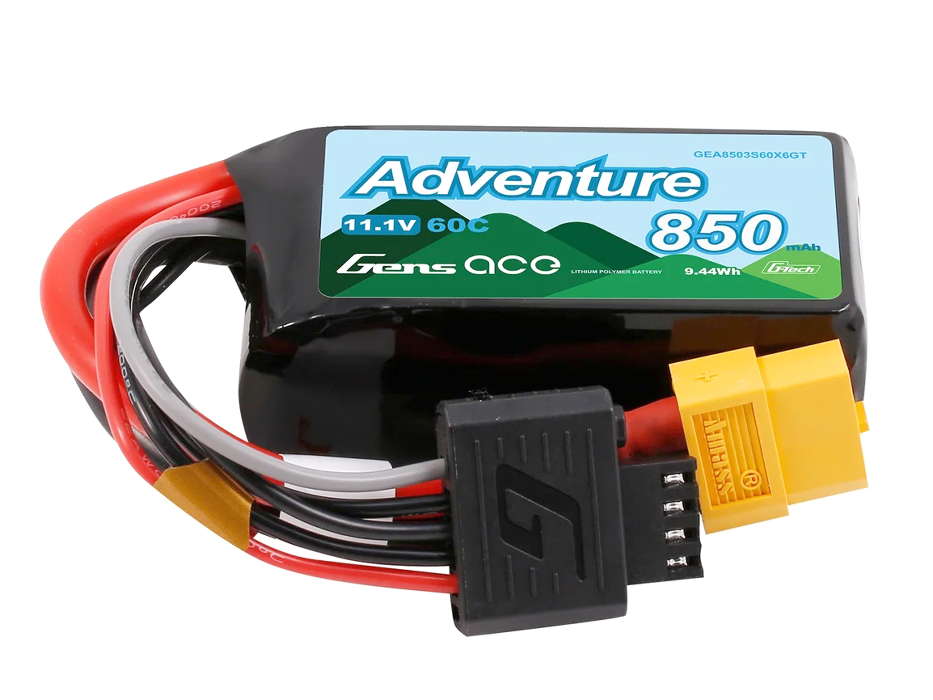 Акумулятор Gens Ace Adventure 850mAh 3S 60C (G-Tech), Фото ware-image.php