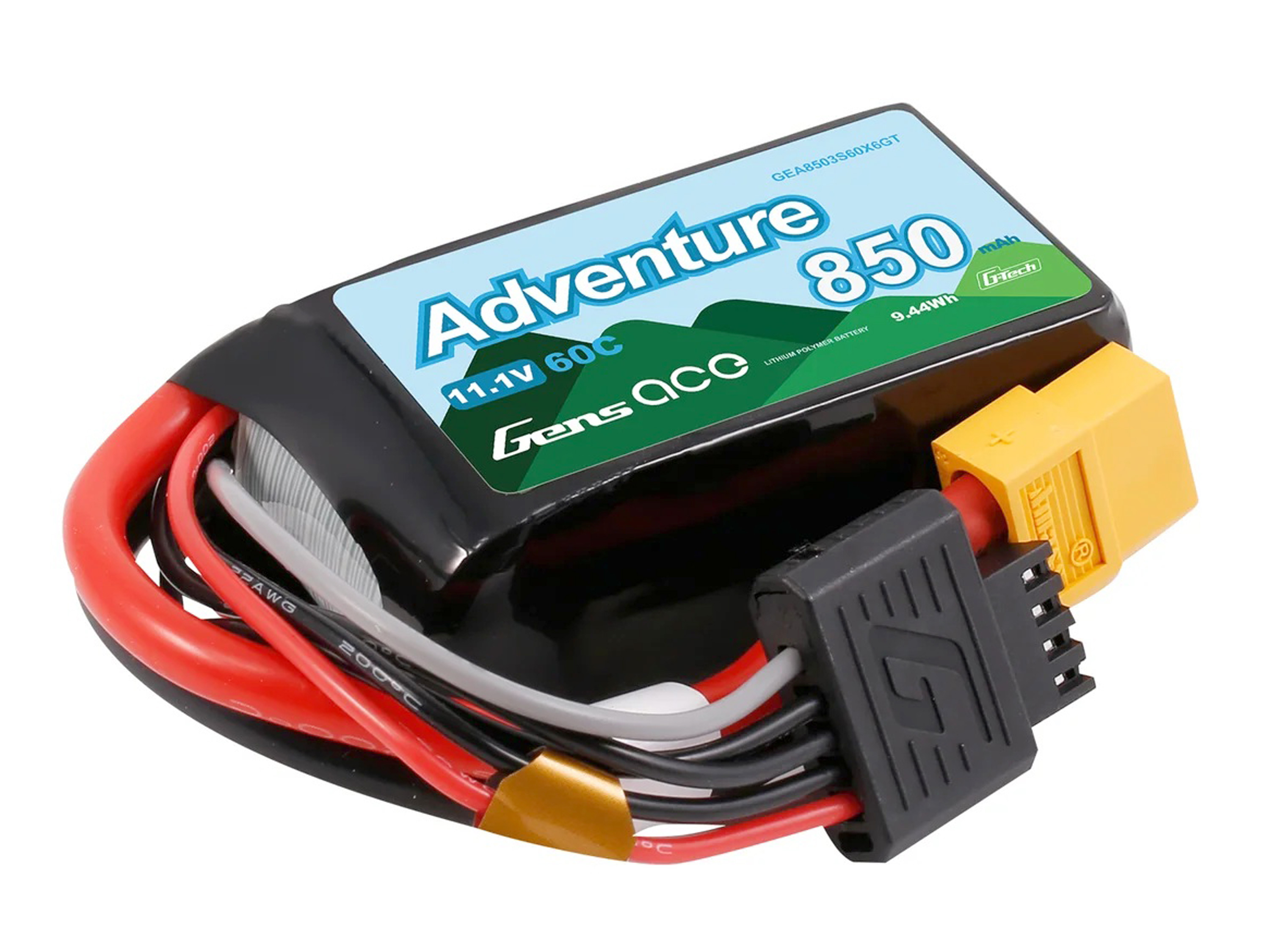 Акумулятор Gens Ace Adventure 850mAh 3S 60C (G-Tech), Фото ware-image.php