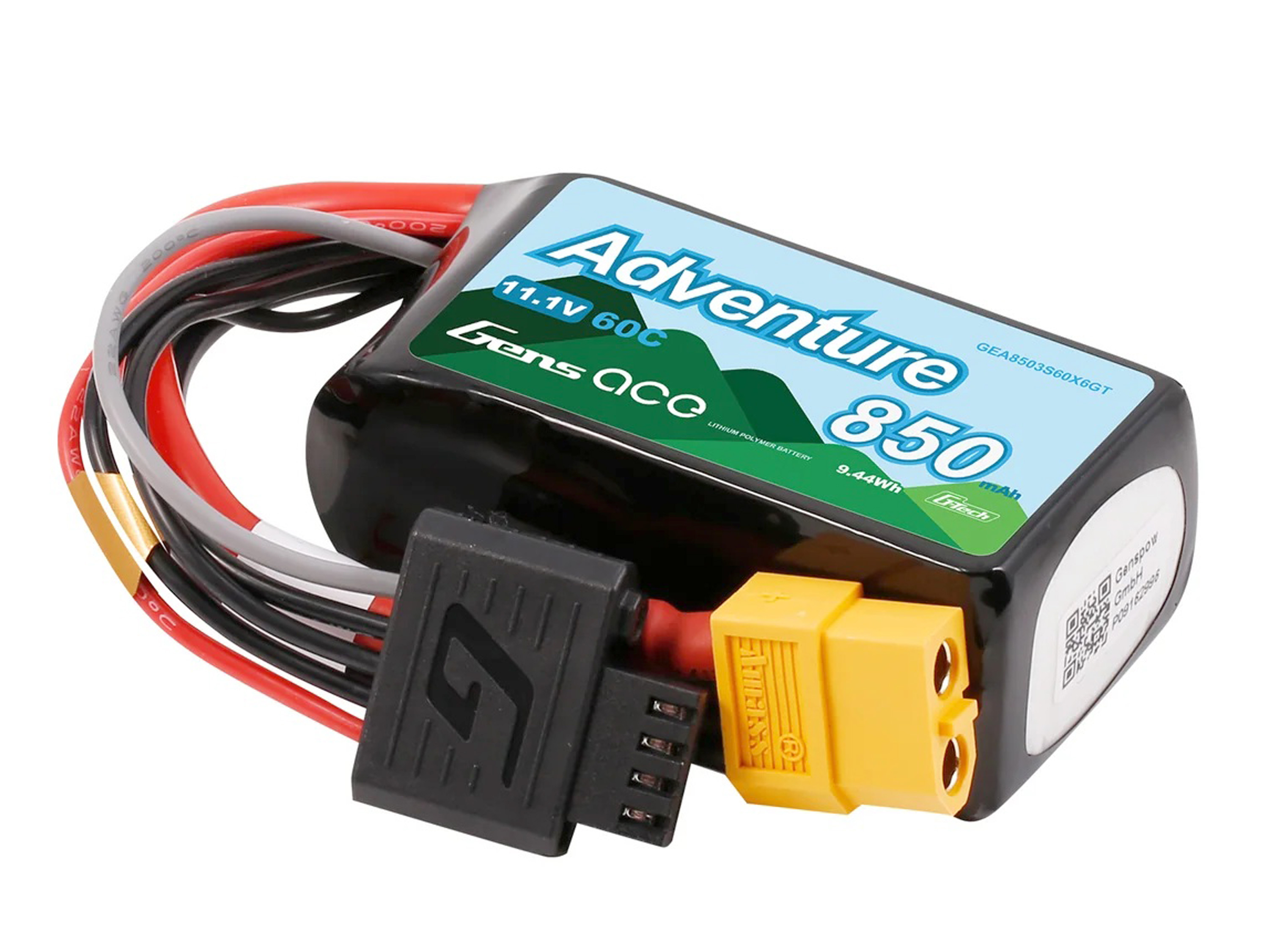 Акумулятор Gens Ace Adventure 850mAh 3S 60C (G-Tech), Фото ware-image.php